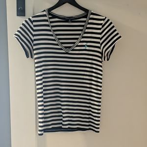 Ralph Lauren Black and White Striped Tee